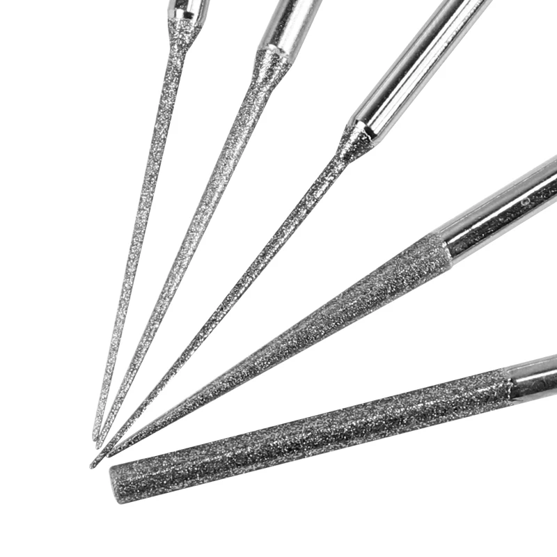 Mini Drill Diamond Grinding Head 3mm Shank Bur Bit Set Grinding Tool For Glass Ceramics Tile Metals Grind 5pcs image 6