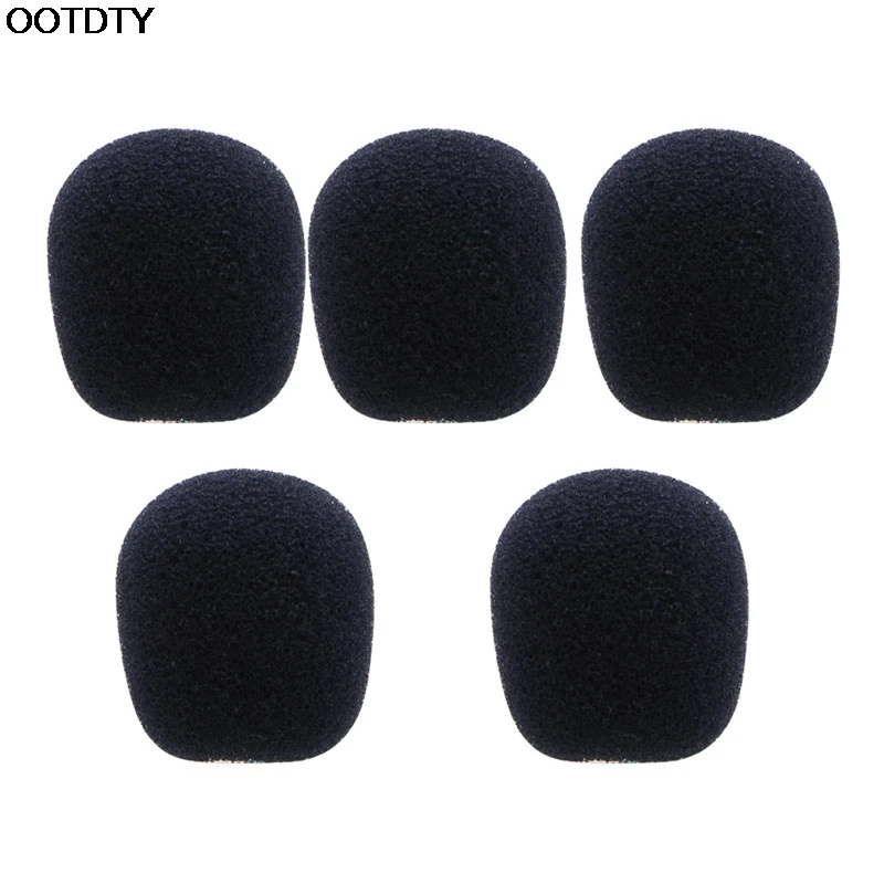 5 шт., черный микрофон Пена для гарнитуры, лобовое стекло чехол для микрофона-L060