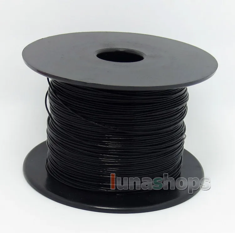 LN004503 Black 100m 26AWG 99.9% Acrolink Pure 7N OCC Signal  Wire Cable 65/0.05mm2 Dia:0.82mm For DIY