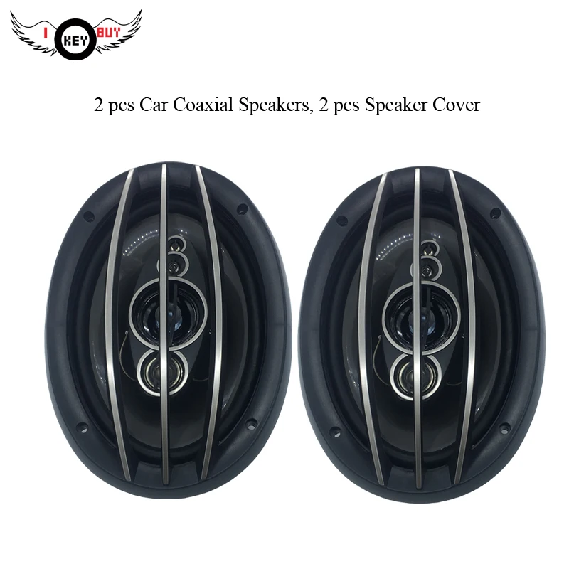 2pieces/Lot Car Coaxial Speaker HiFi Vehicle Door Audio Frequency Rubber Edge  Installation  6x9 Inch 1200W 4 ohm