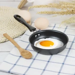 12CM mini frying pan Pure iron coated breakfast artifact Fried egg artifact flat bottom frying pan cast iron