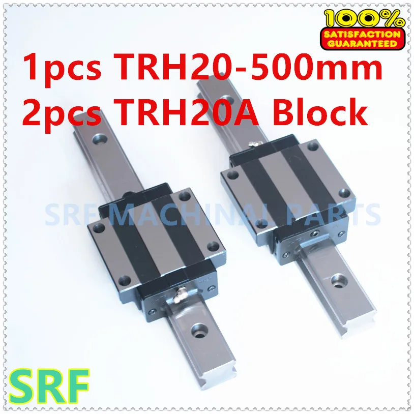 

High quality 1pcs Linear guide rail TRH20 L=500mm Linear rail + 2pcs TRH20A Flange block for CNC