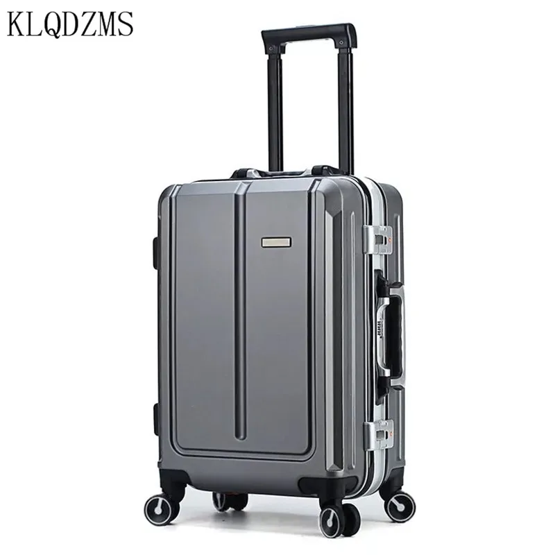 

KLQDZMS Luggage Travel Bag 20"24 Inch Boarding Case Aluminum Frame Trolley Case Family Travel Essentials Women's Cabin Suitcase