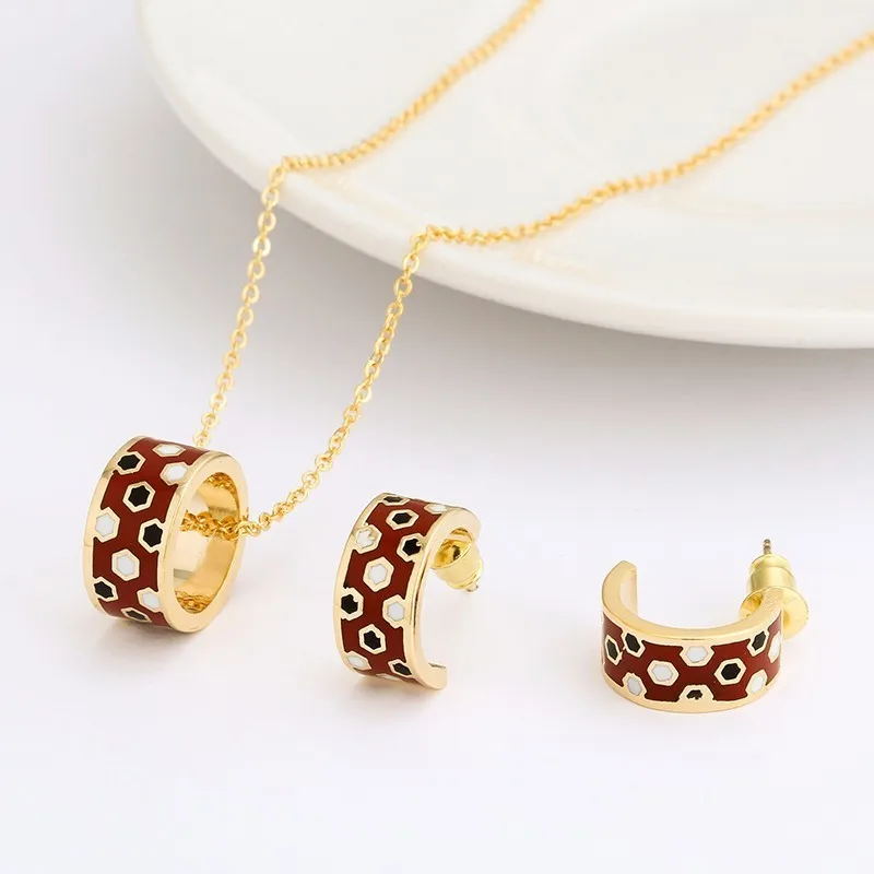 R&X Fashion Romantic Necklace/earrings Girls sieraden Bridesmaid Dubai Stainless Steel Enamel African Beads Jewelry Sets Party