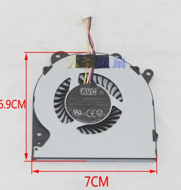 도매: 원래 AVC BAAA0705R5HPOFF 0.40A DC5V 4 라인 노트북 냉각 팬