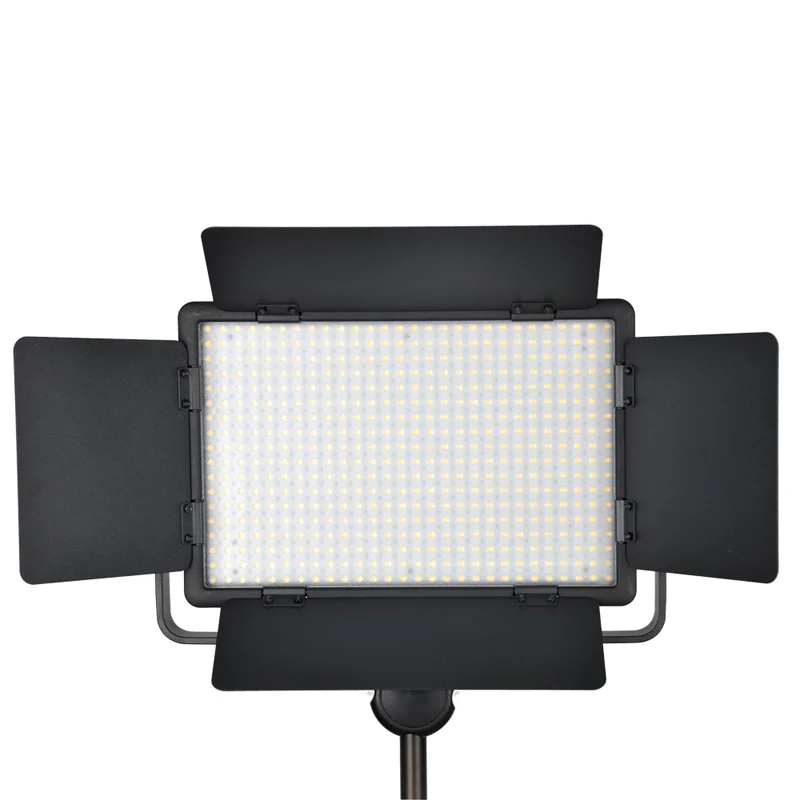 Godox 3x LED500C 3300-5600K Bi-color 500 LED Panel Video Light Continuous Lighting Kit LED500W + 2.8m Stand + Adapter