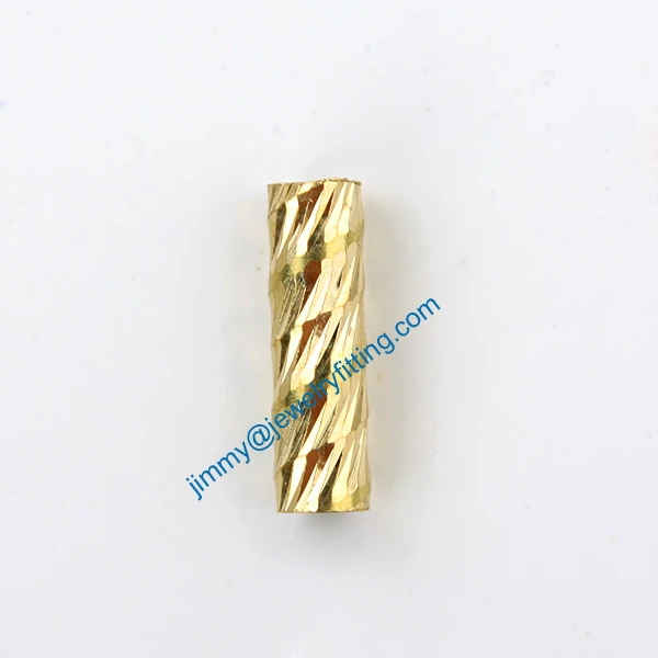 

Jewelry findings Brass metal tube beads spacer beads Carved tube Beads for jewelry making3*10mm