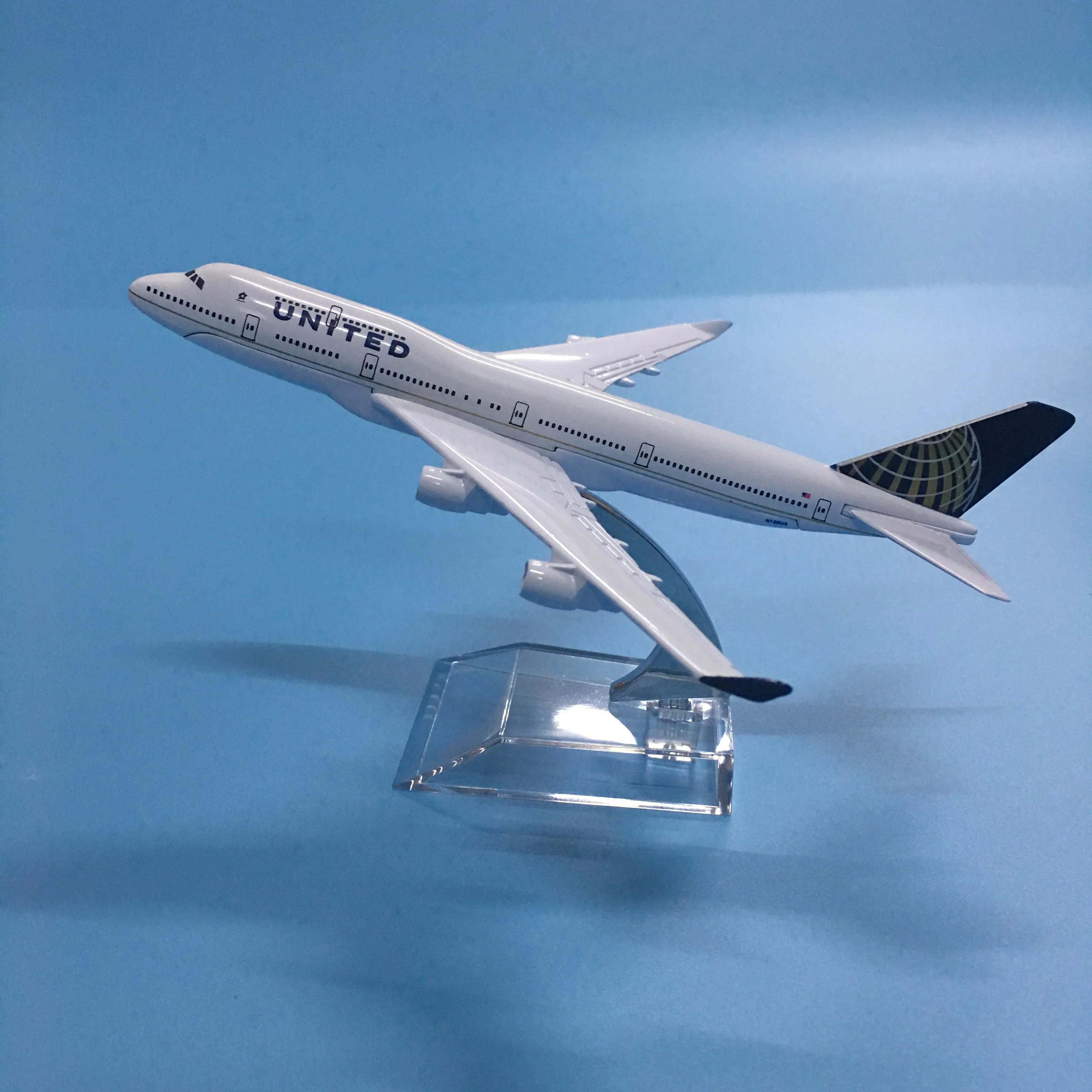 American Air United Airlines Boeing 747 B747 400 Airways 16cm Alloy Metal Plane Model Aircraft Airplane Model w Stand Gift