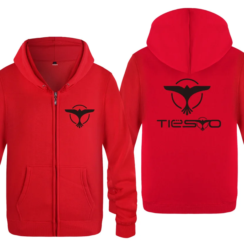 Music DJ Tiesto Printed Hoodies Men Hip Hop Fleece Long Sleeve Zipper Jacket Sweatshirt Coat Tracksuit Hoody Moleton Masculino