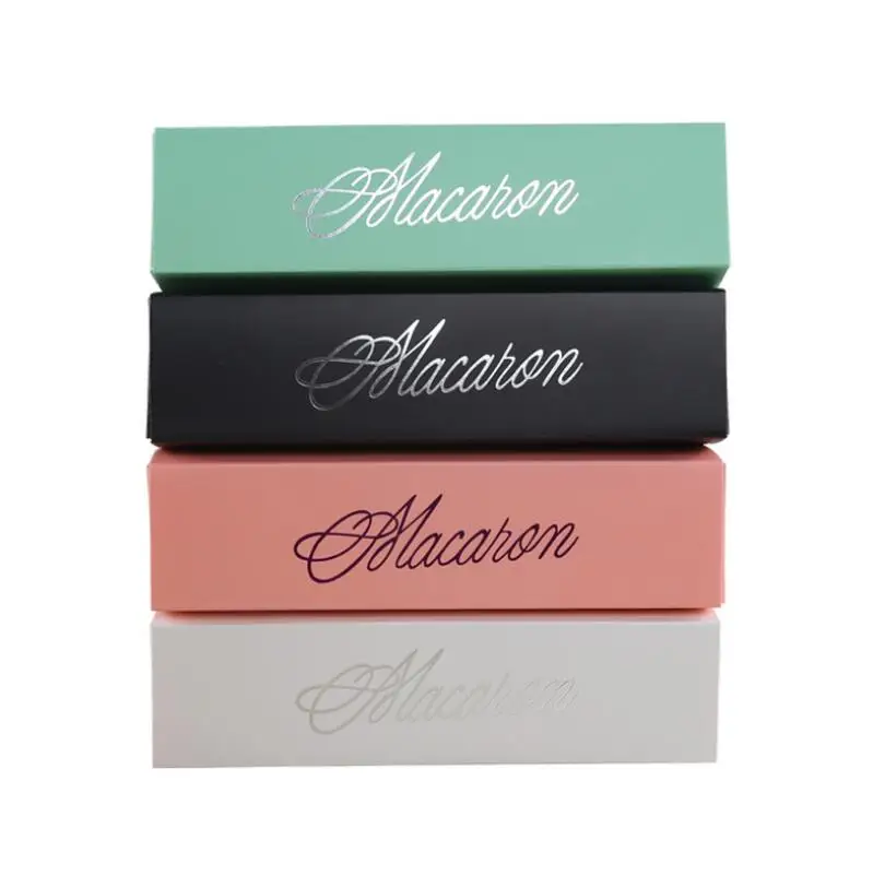 

Home made macaron black white pink green macaron box biscuit Muffin box Free Shipping LX6666