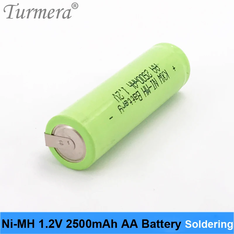 Ni-MH 1.2V 2.5Ah 2500mah AA Battery for Shave Razor Rechargeable AA Battery Suit for Toothbrush Replacement Turmera m14