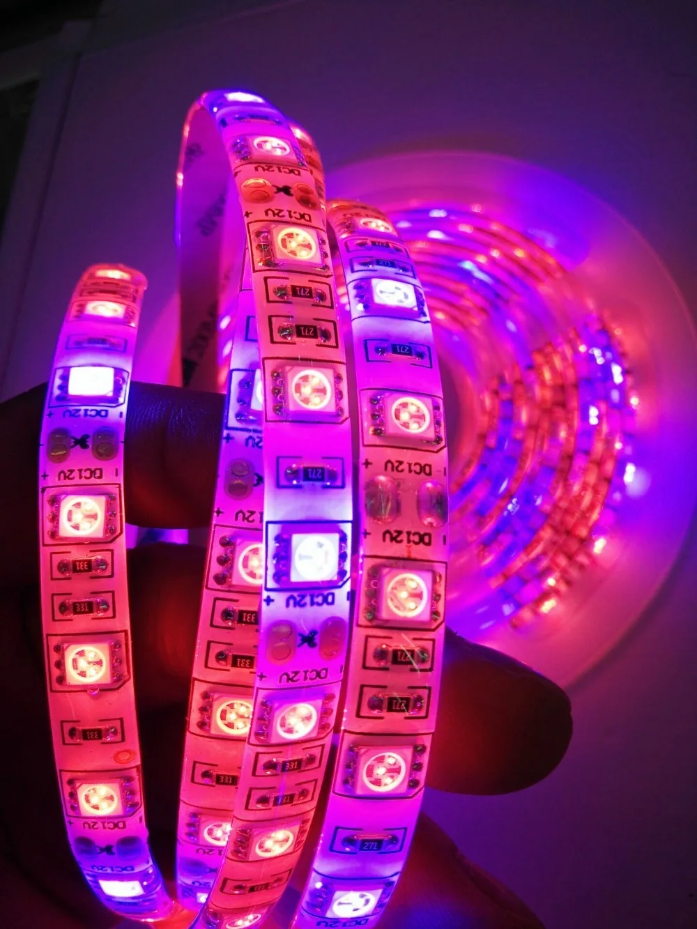 DC12V SMD5050 Led Plant Growth Strip Light IP20 ip65waterproof Flexible Strip Tape Light 4 Red 1Blue 3:1 5:1 Aquarium Hydroponic