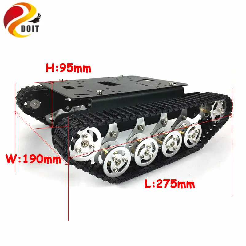 

Metal robot tank car chassis tracked vehicle track crawler caterpillar Shock Absorber robotics diy rc toy teaching platform