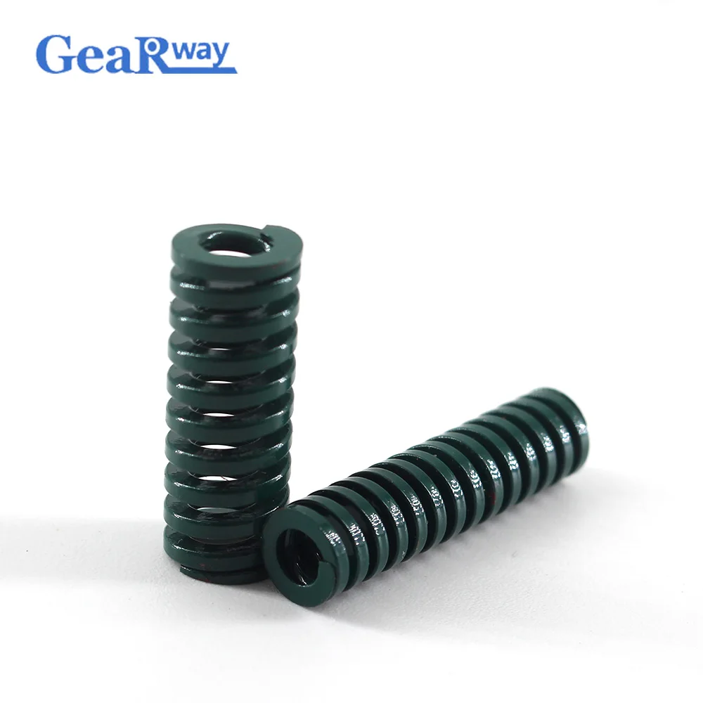 Gearway 4pcs Green Die Spring Long 28% Compression Ratio Spiral Stamping Compression Die SpringTH14x20/14x25/14x30/14x50/14x55mm