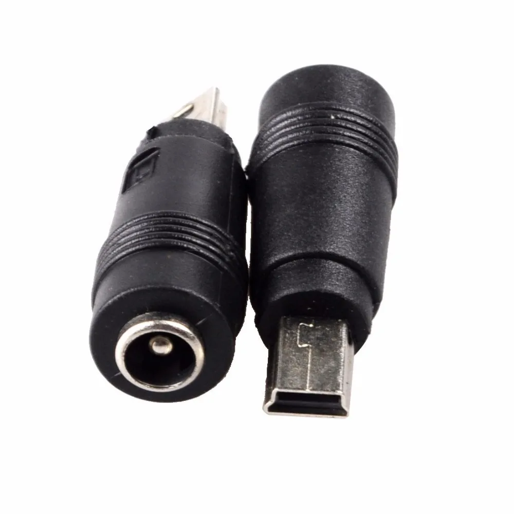 2 ชิ้น/ล็อต 5.5mm x 2.1mm DC Power ปลั๊กหญิงเพื่อมินิ USB ชายชาร์จอะแดปเตอร์สำหรับโทรศัพท์มือถือโทรศัพท์ลำโพงมัลติมีเดีย