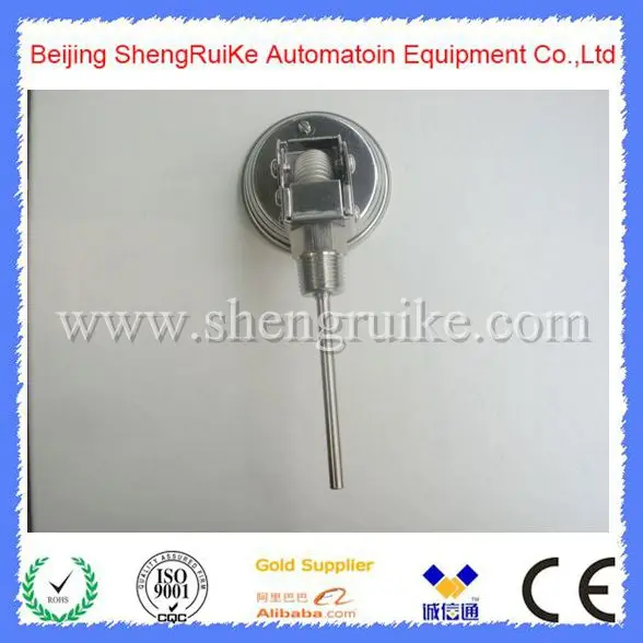 0-120C 1/2NPT Thread Industrial stainless steel  Adjustable Bimetal Thermometer