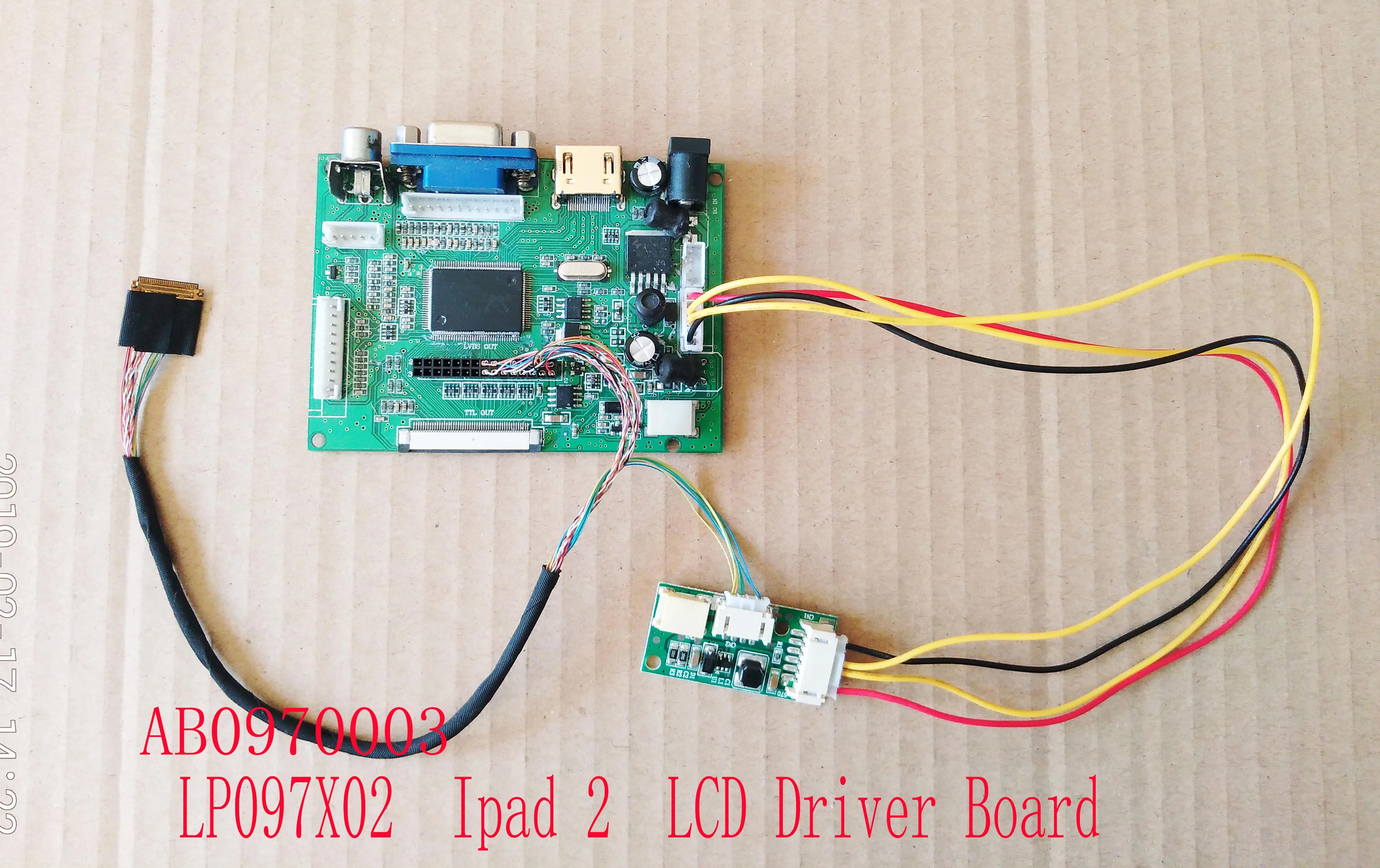 IPAD 2 LCD  Driver Board HDMI compatible VGA AV 1024*768 Dedicated driver board LP097X02 AB0970003