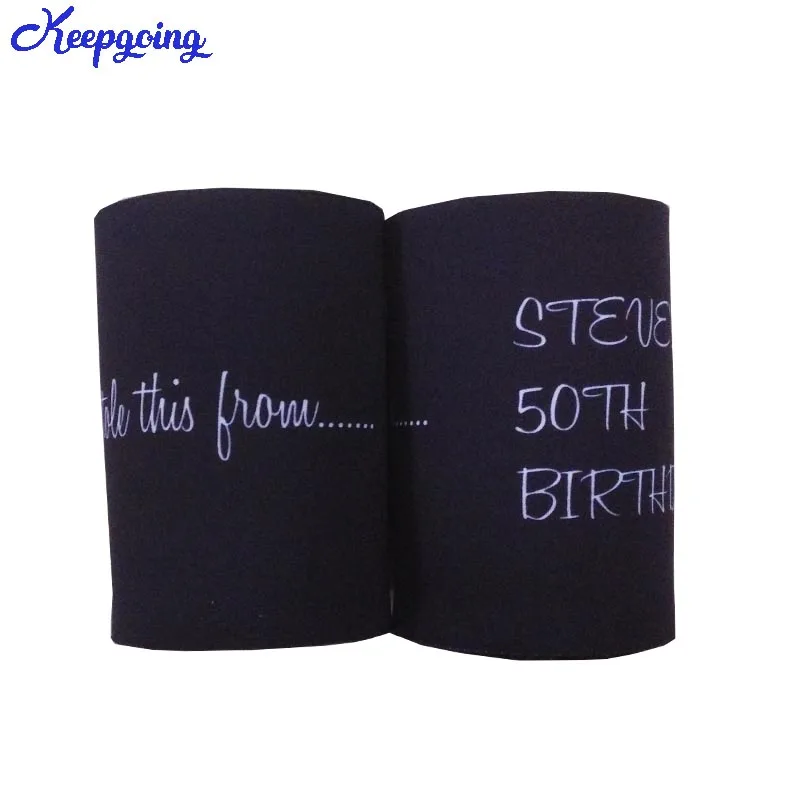 

100pcs/lot Promotion Customer Logo Neoprene Stubby Holder Beer Can Picnic Cooler Bags Can Holder Drink Sleeve For Wine