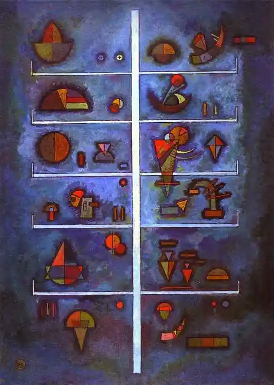 

100% handmade Oil Painting reproduction on linen canvas,Storeys 1929 by wassily kandinsky,Free Shipping ,Museum quality