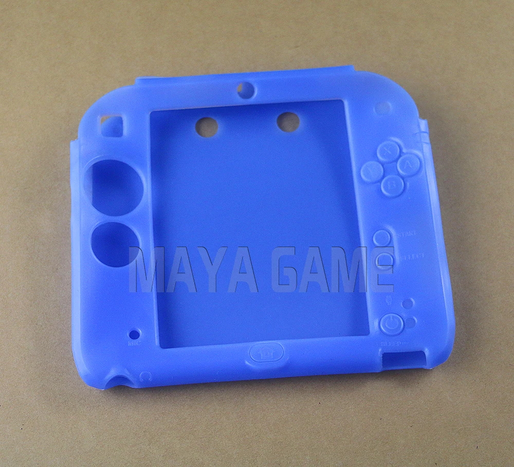 Ocgame alta qualidade 10 cores de silicone macio proteção completa gel bolsa caso capa para 2ds console