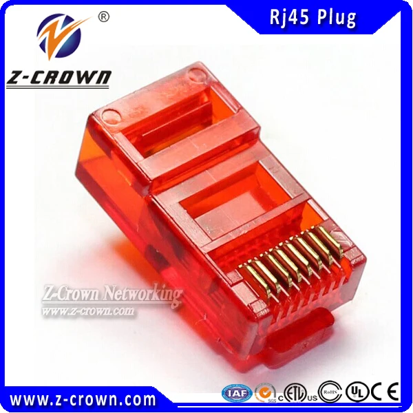 Dark Blue Cat5e RJ45 8P8C UTP Plug  Color  Connector 30U gold plating 50pcs/lot