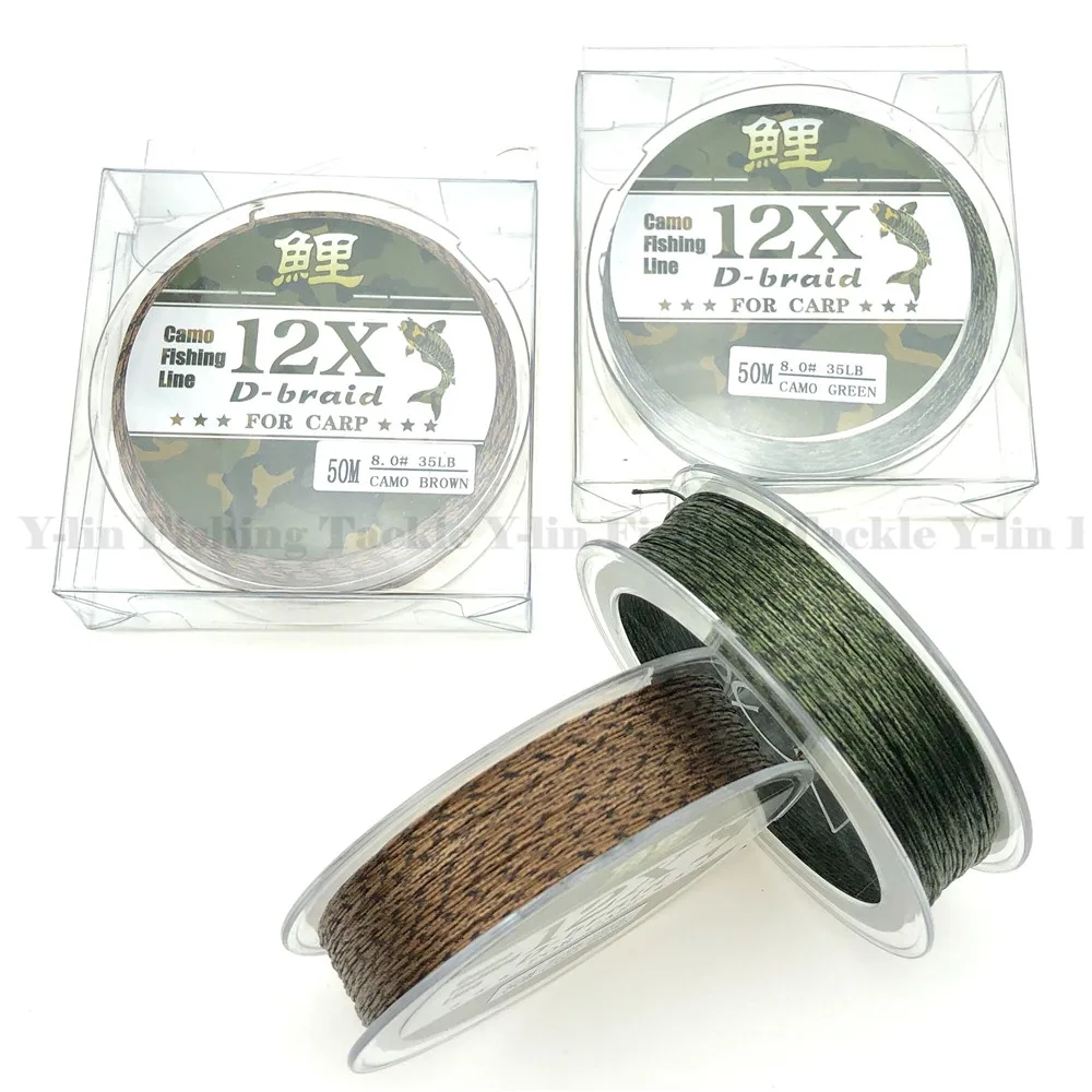 12 Stands 50 M Carp Fishing Soft HookLink Uncoated Braid Line For Hair Rig More Smoothly Lead Free Leader Leadcore Hook Link