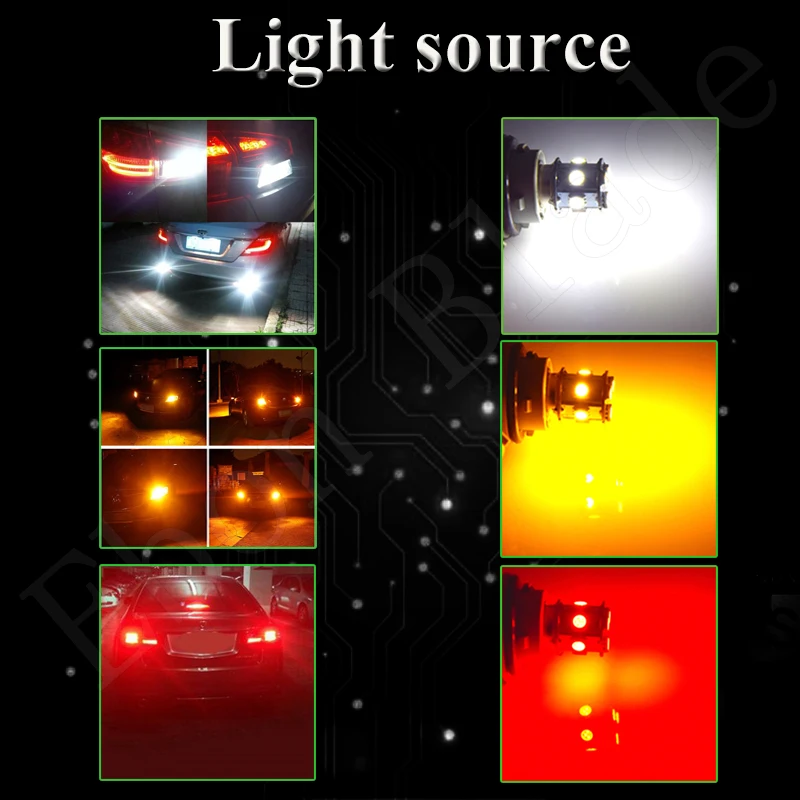 1/2 Pcs 6V DC 1156 BA15S 1157 BAY15D LED Lamps For Car Motor Tail Backup Brake Reverse Turn Signal Light Bulb White Amber RED