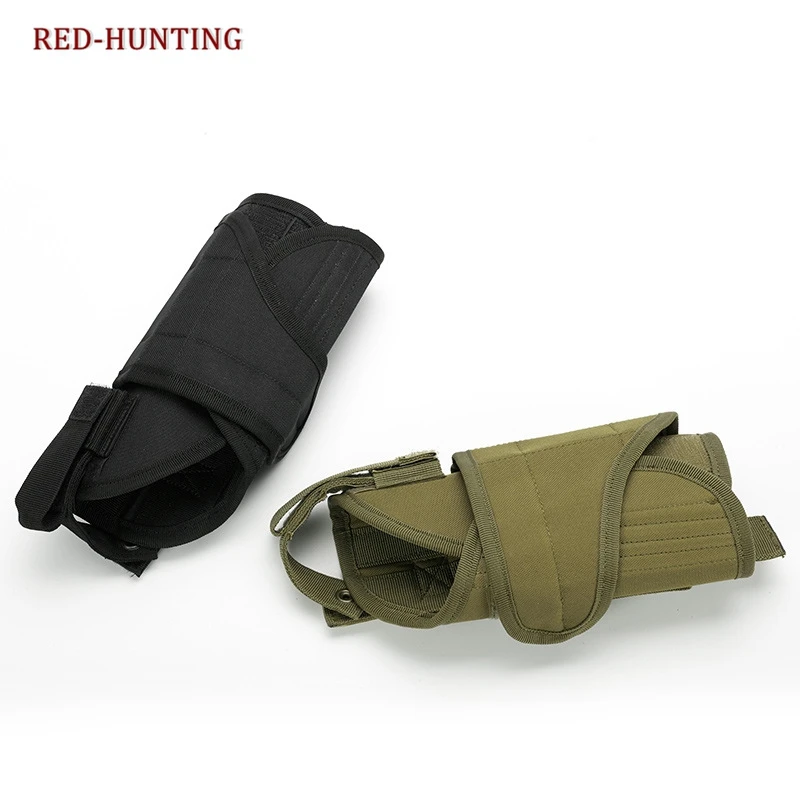 

NEW Black Khaki Green Molle Tactical Waist Pistol Holster Adjustable Righthand Solid Gun Holster Pouch Nylon