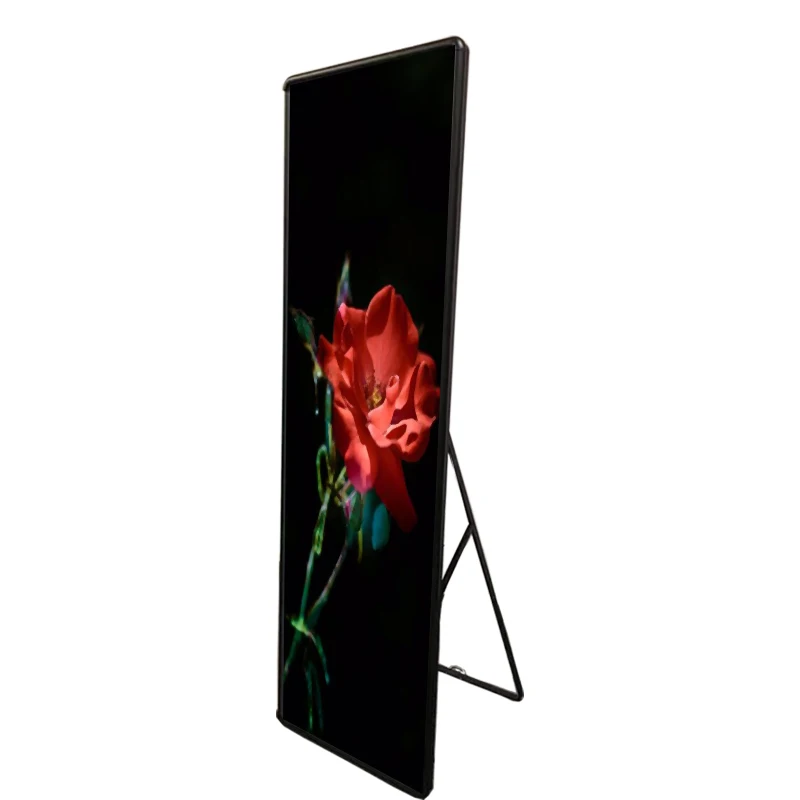 P2.5 High Resolution Indoor Mirror Floor Standing LED Display Video Board LED Poster Display Screen