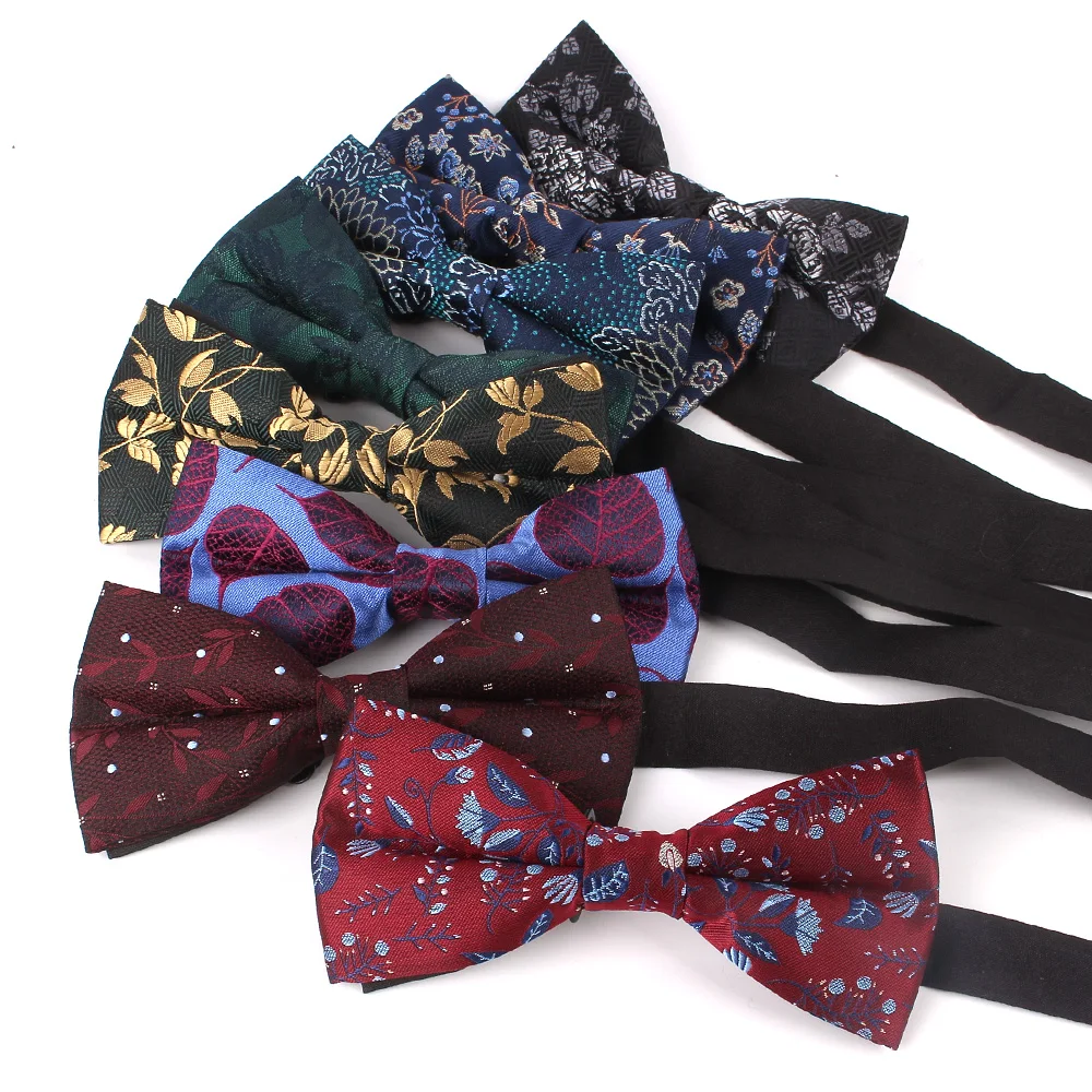 

Men Bow Tie Classic Shirts Bowtie For Men Business Wedding Adult Floral Bow Ties Butterfly Suits Cravats Jacquard Bowties