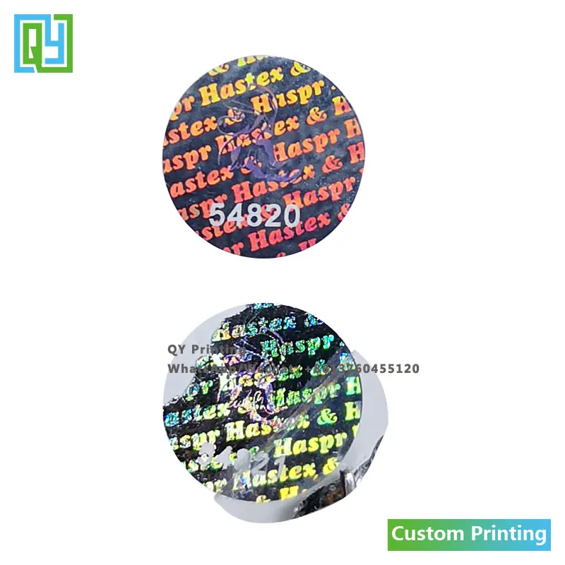 10000pcs 15x15mm Free Shipping Custom Hologram Sticker Printer Serial Number Barcode QR Code Data Matrix Printed Holo Labels