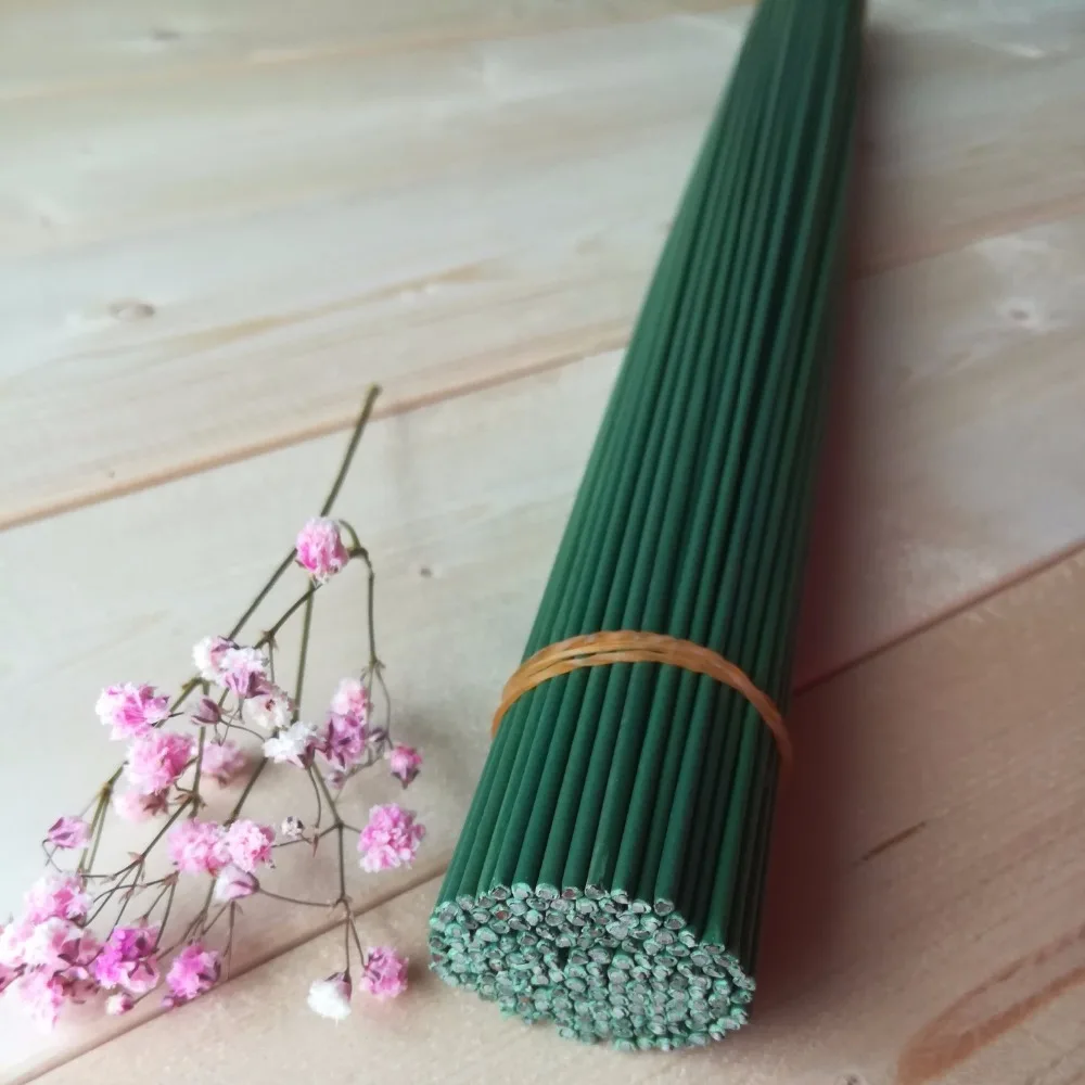 1/2/3Mm 4Mm 5Mm Papier Bedekte Kunstmatige Takken Stengels Ijzeren Draden Voor Diy Nylon Bloem Maken Materialen