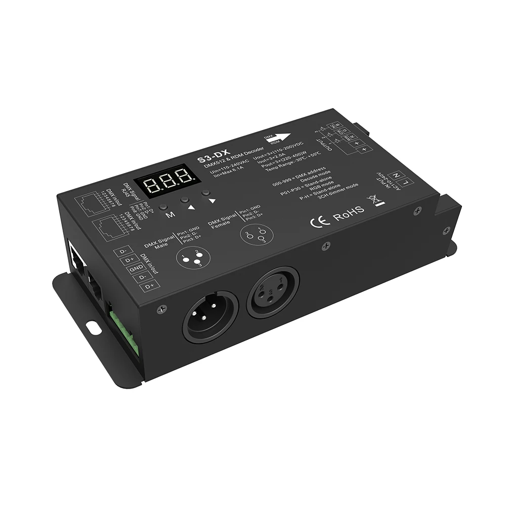 S3-DX: El Decodificador DMX de 3 Canales que Transforma tu Sistema de Iluminación LED