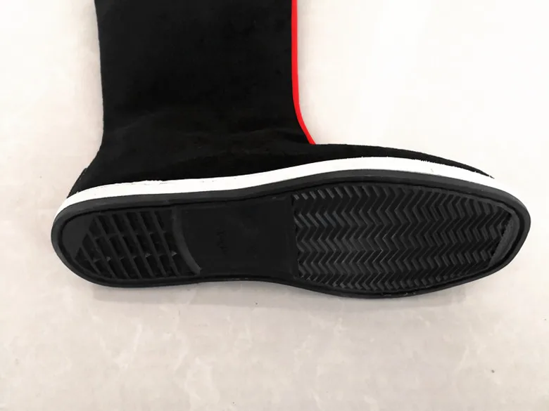 black soldier boots chinese ancient dynasty boots minister officer shoes swordsman cosplay halloween cosplay boots drama shoes