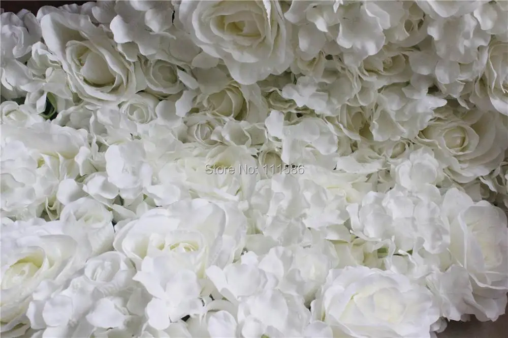 SPR 2017NEWLY 2D 10pcs/lot IVORY Artificial hydrangea rose flower wall wedding backdrop lawn/pillar flower road lead decoration