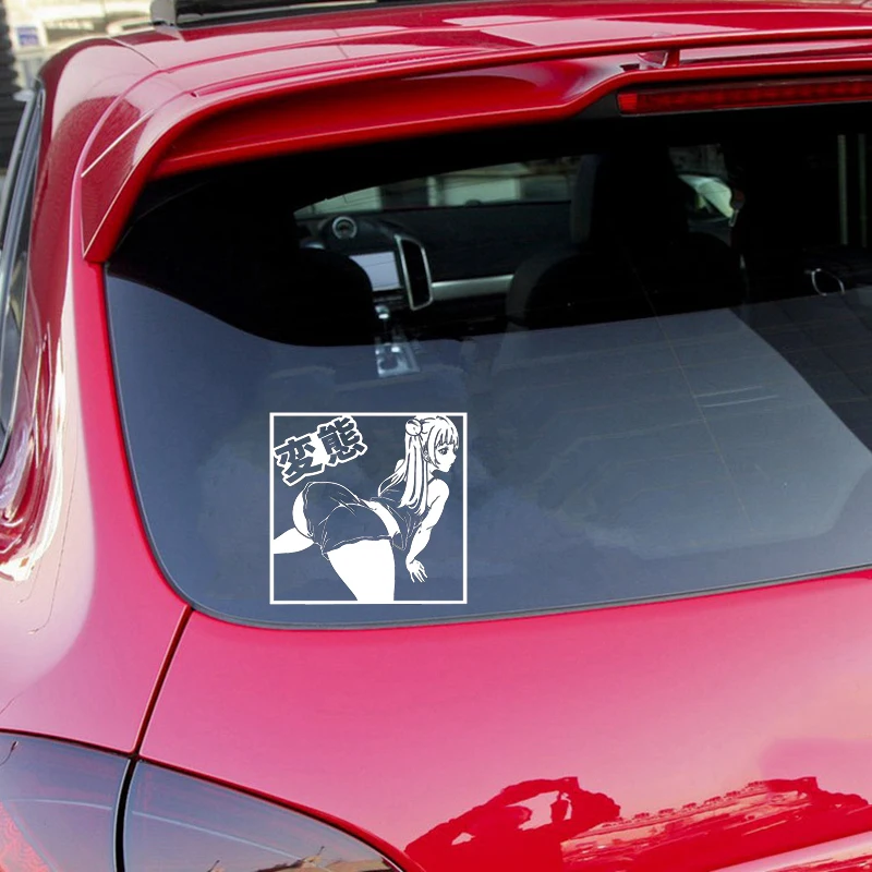 15*15.5cm Anime Sexy girl Car Sticker autocaravana motorhome Car accessories Funny pute Lewd Anime Ecchi Vinyl Decal