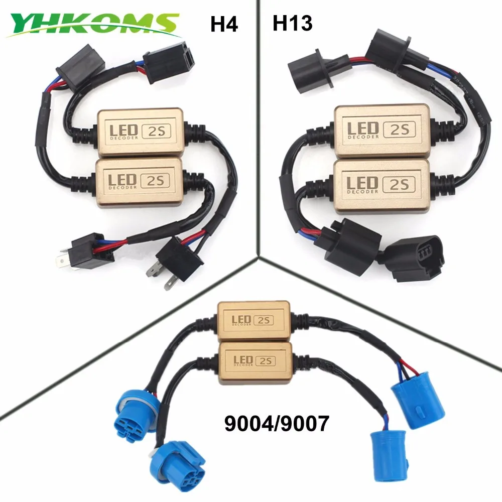 YHKOMS H4 H7 LED Canbus Decoder H1 H3 9005 H 9006 H8 H11 Error Free For LED Car Headlight Warning Canceller No Flickering