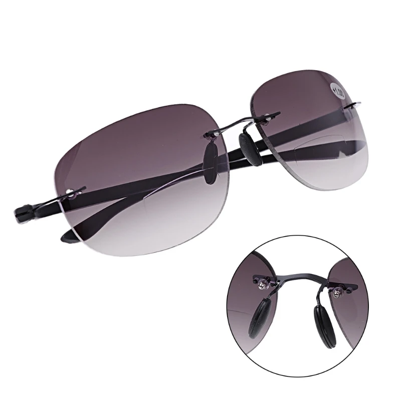 New Outdoor Rimless Fishing Bifocal Reading Glasses Sunglasses Readers +1.0 To +3.5 Oculos de leitura, Reading Glasses Men