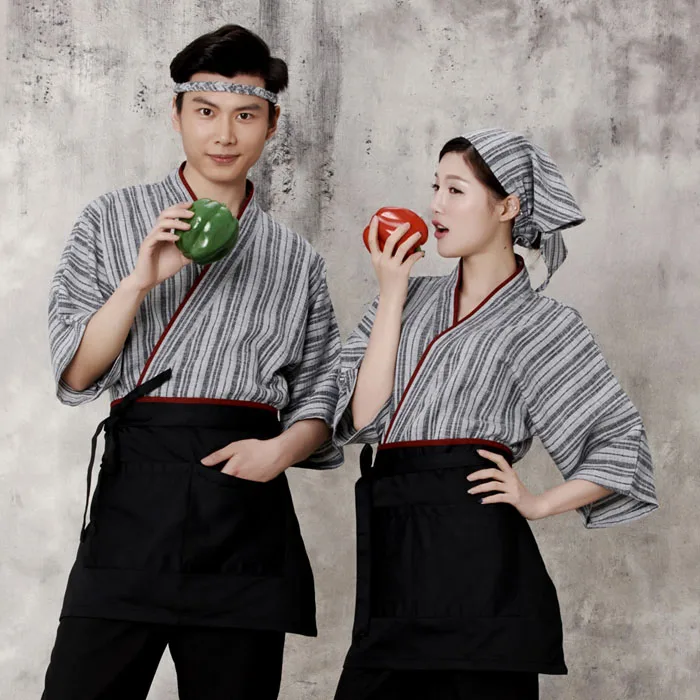 

1 piece high quality unisex Japanese food service chef japan sushi clothing