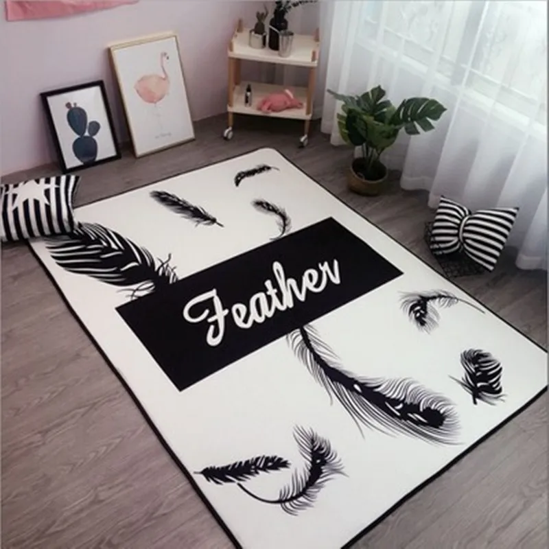 

Graffiti ins style rugs and carpets for home bedroom rectangle carpet creative Nordic fashion personality tatami bedside blanket