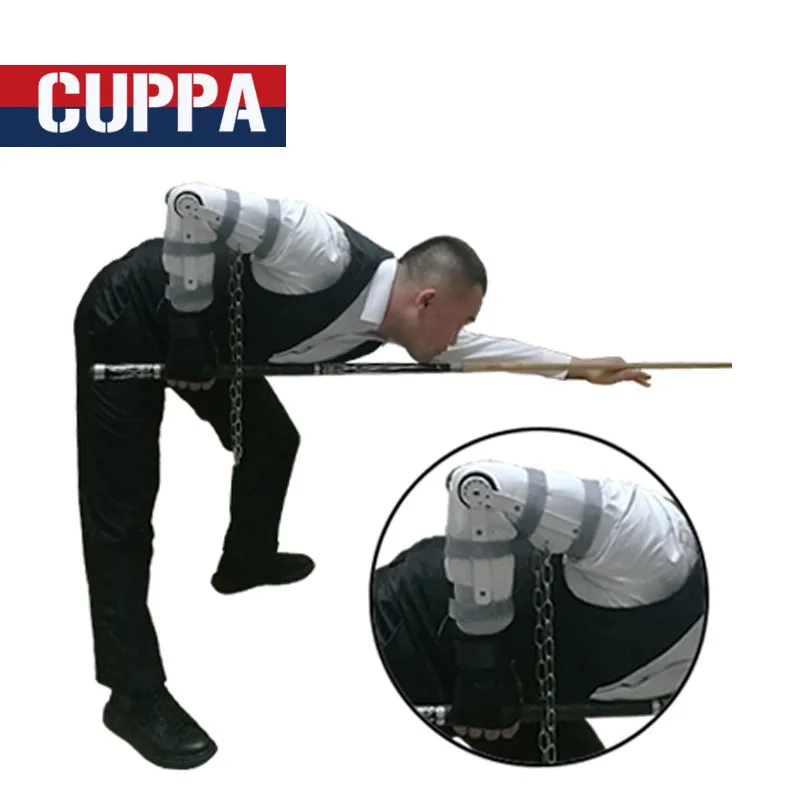 New Cuppa Pool Snooker Training Cue Arm And Wrist Integrated Orthotics Appliance Billiard Accessories China