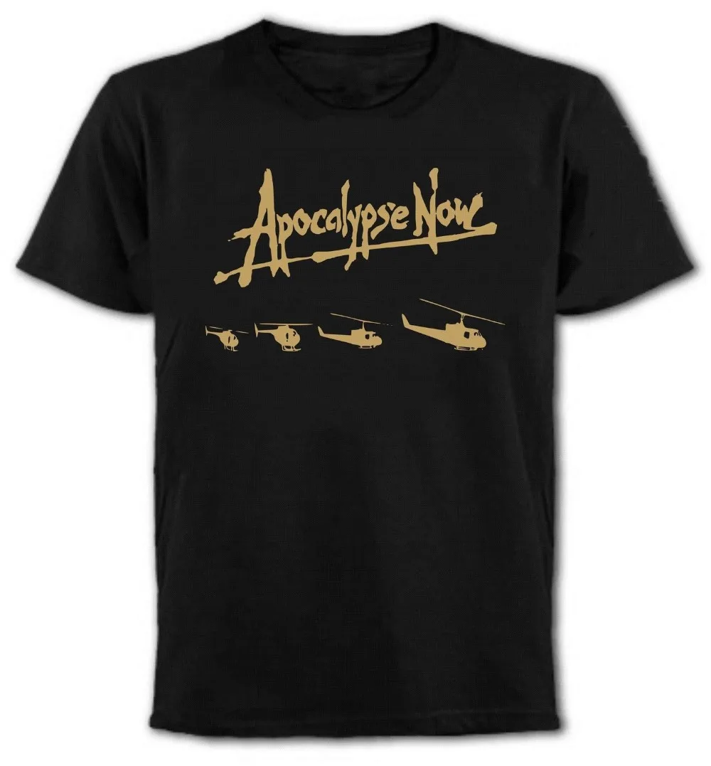 Apocalypse Now Helicopters Camiseta, Ride of The Valquirias, Kilgore,100 % Cotton T Shirt Men Design Tops Harajuku Funny T Shirt