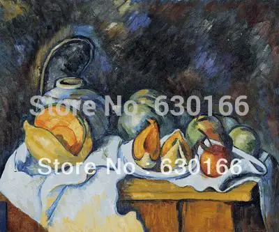 Still Life with Apples and Melons by Paul Cezanne Oil Painting on Canvas Handmade Wall Art Painting Christmas Home Decor Gift