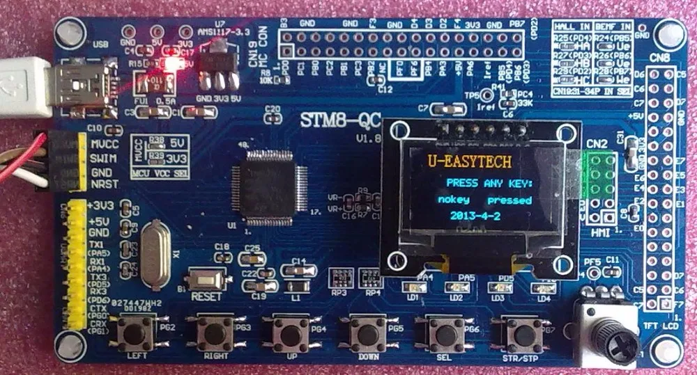 

STM8-QC STM8S207RBT6 Новая плата BLDC DC бесщеточный двигатель Новая плата