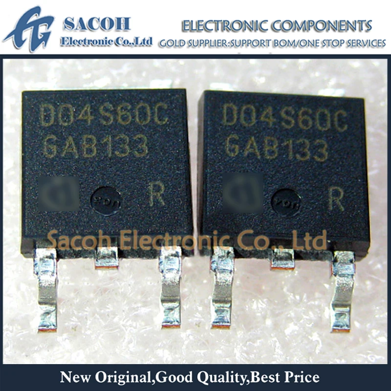 

Refurbished Original 10Pcs/Lot IDD04S60C D04S60C D04S60 TO-252 4A 600V SiC Silicon Carbide Schottky Diode