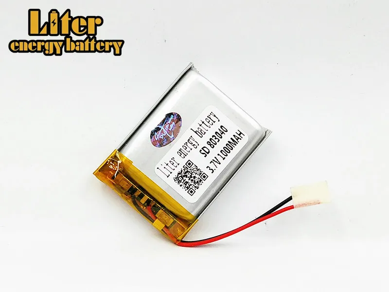 best Li-Po Rechargeable battery 3.7V polymer lithium batteries 803040 For MP4 MP5 GPS  Camera Tablet PC 1000mAH intercom