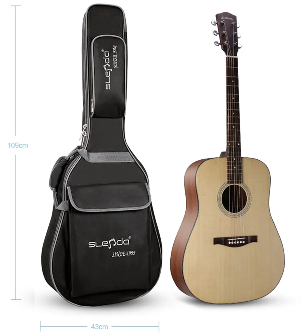 Top quality professional portable 40 41 music acoustic guitar soft gig bag waterproof case backpack cover shoulder straps padded