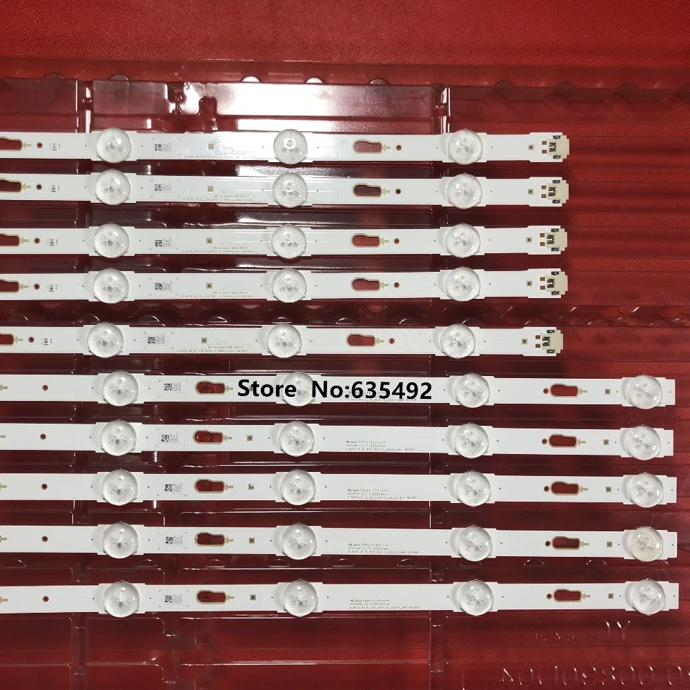 10 مجموعة LED شريط إضاءة خلفي ل V5DU-400DCA-R1 V5DU-400DCB-R1 UE40JU7000 UE40JU6590 UE40JU6500 UE40JU6472 UE40JU6450 UE40JU6430