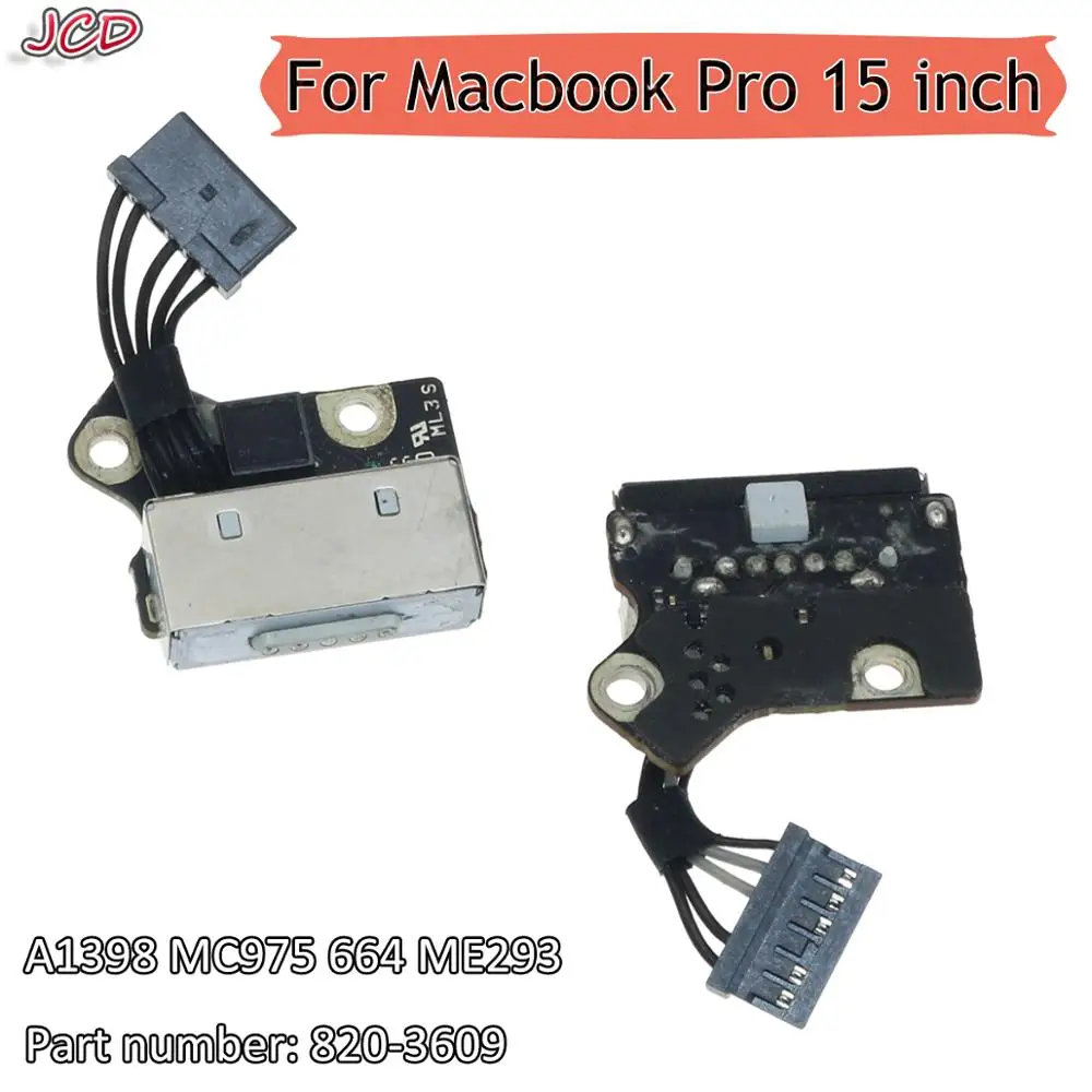 JCD For Macbook Pro Retina 15 inch Charging Port A1398 Power DC Jack 2012 2013 2014 2015 820-3109-A 820-3609-A DC-IN BOARD DC