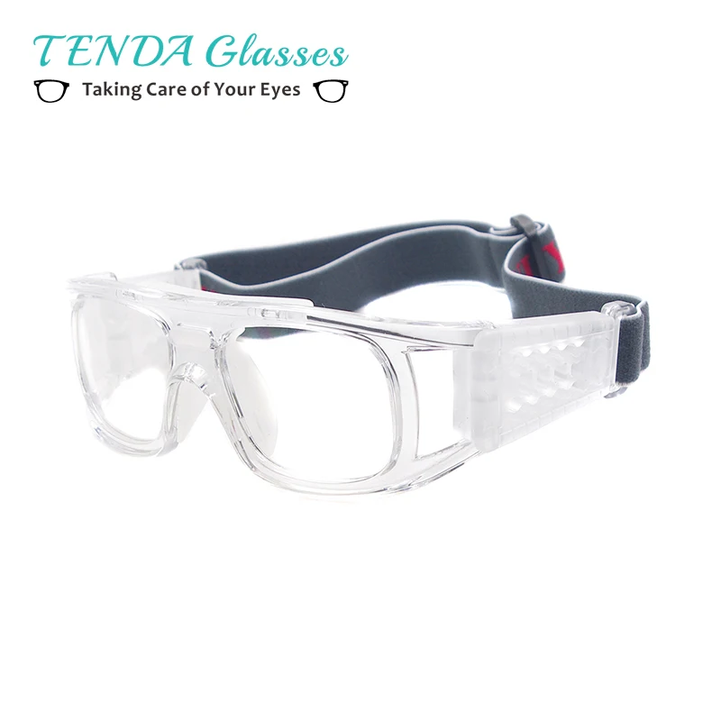 Sports Basketball Men Full Rim Plastic Goggles Safety Rectangular Spectacles  For Myopia Prescription  Lenses